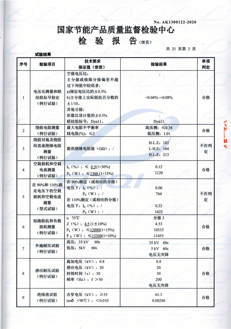高低压试验报告-S11-1250崆峒崆峒崆峒油浸式变压器-2.jpg